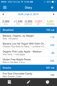 MyFitness Pal tracks your calories via food and expended from working out or just living life.